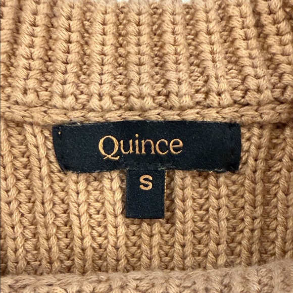 Quince Cozy Camel Crew Neck Sweater Size Small - Picture 2 of 5